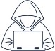a hooded hacker