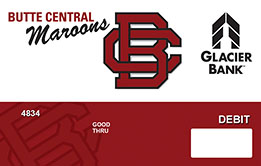 Butte Center Maroons Debit Card Picture