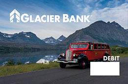 Glacier National Park Red Bus Debit Card Picture